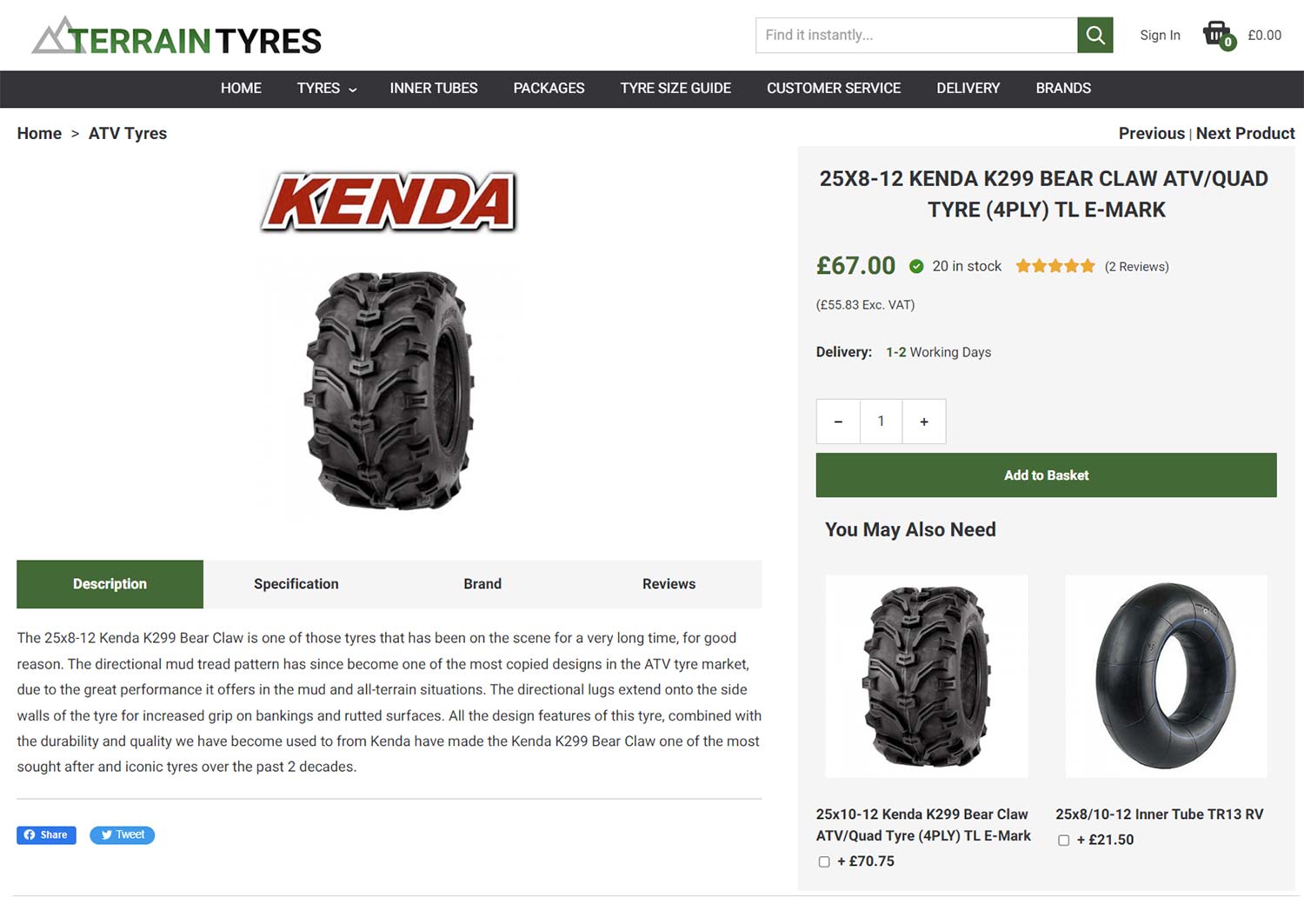 Terrain Tyres Product Page