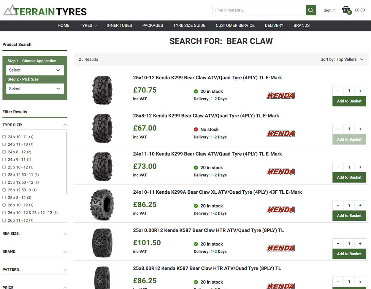 Find it Instantly Results-Terrain Tyres