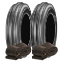 Pair of 7.50-16 BKT TF-9090 8PLY with 2x TR15 Tubes