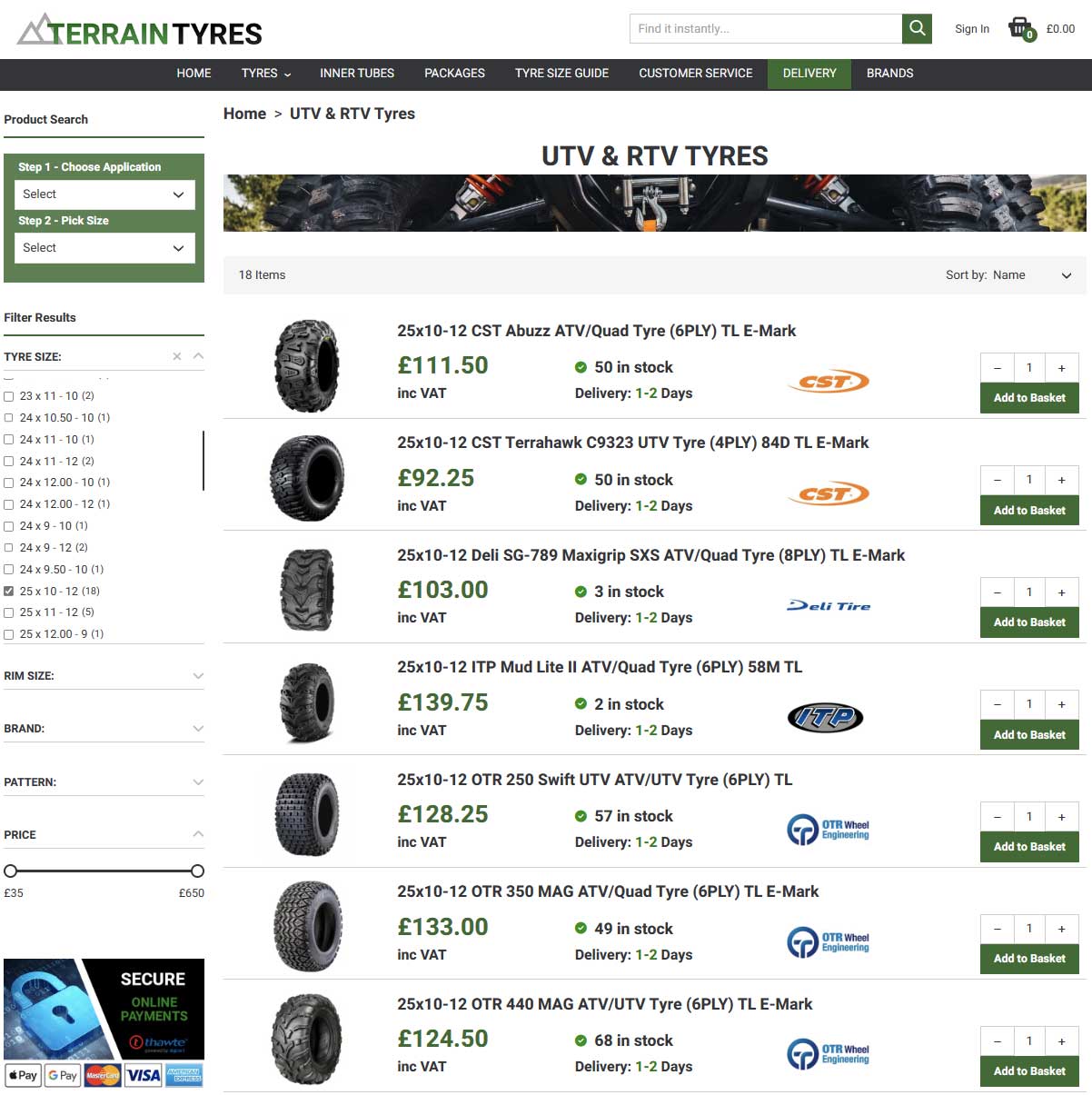 Search by Type Results-Terrain Tyres